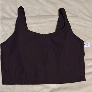 Old Navy Wine Ribbed Crop Top / Sports Bra